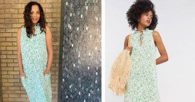 Pregnant Rochelle Humes wears chic green and white floral maxi dress for This Morning – and it's only £30 - www.ok.co.uk