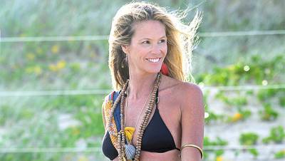 Elle Macpherson, 56, Lounges In String, Grey Bikini Unbuttoned Faded Jeans For ‘Summer Vibes’ Selfie - hollywoodlife.com - Australia