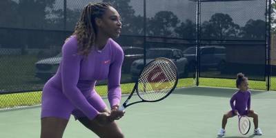Serena Williams Played Tennis With Her Daughter Olympia in an Adorable Instagram Post - www.marieclaire.com