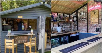Couple convert garden shed into a pub for £500 in brilliant backyard transformation - www.manchestereveningnews.co.uk - county Cheshire