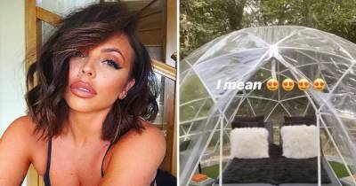 Inside Jesy Nelson’s relaxing staycation at gorgeous cabin featuring igloo and hot tub - www.ok.co.uk