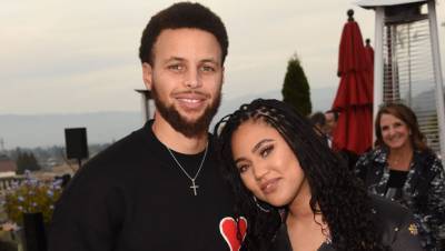 Steph Ayesha Curry Cuddle Up During Family Walk With Their Adorable Children — See Pics - hollywoodlife.com
