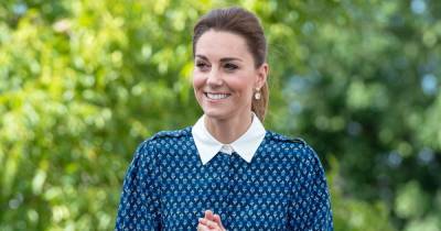 princess Diana - Kate Middleton - duchess Kate - Elizabeth Hospital - Duchess Kate Channels Princess Diana in a Beautiful Blue Shirtdress During 1st In-Person Engagement Since COVID-19 Lockdown - usmagazine.com