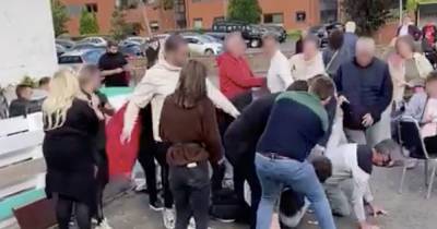 Glasgow bar brawl as men and women filmed scrapping on ground of beer garden on first day of pubs reopening - www.dailyrecord.co.uk - Scotland