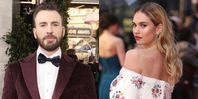 Chris Evans and Lily James Spent a Night Out Together in London - www.elle.com - London