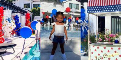 Inside Khloé Kardashian and Tristan Thompson's Fourth of July Party: True, Poolside Balloons, and Ice Cream - www.elle.com - Los Angeles