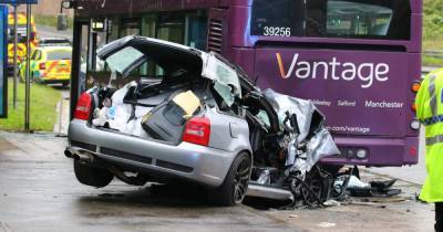 Man suffers serious injuries in crash involving a double-decker bus and an Audi - www.manchestereveningnews.co.uk