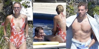 Tennis Star Caroline Wozniacki Relaxes at the Pool with Husband David Lee - www.justjared.com - Italy