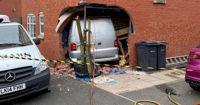 Child cheats death as van ploughs into house and runs over youngster in living room - www.dailyrecord.co.uk - Birmingham