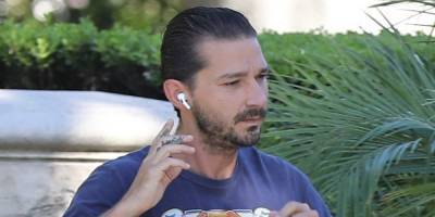 Shia LaBeouf Runs Past The Roses During Daily Jog in LA - www.justjared.com - Los Angeles