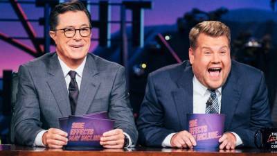 Stephen Colbert and James Corden Return to Studio for Late Night Tapings - www.etonline.com - New York