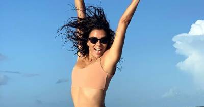 Eva Longoria - Melissa Odabash - Check Out Eva Longoria’s Super Stylish Swimwear and Toned Bikini Body - usmagazine.com