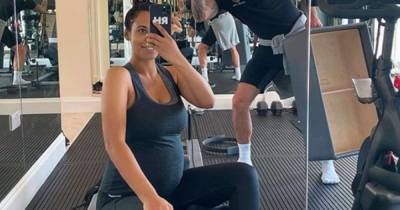 Rochelle Humes shows off very neat baby bump in gym kit - www.msn.com