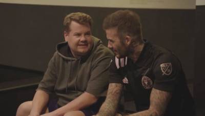 James Corden Joins David Beckham For A Brutal Workout In Hilarious ‘Late Late Show’ Skit - etcanada.com - Los Angeles