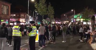 Police were forced to shut Wilmslow Road in Rusholme last night after hundreds of people gathered in the street - www.manchestereveningnews.co.uk - Manchester
