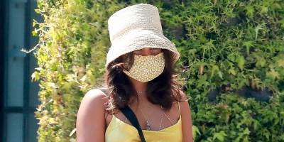 Vanessa Hudgens Matches Her Yellow Dress To Her Face Mask To Run Errands in LA - www.justjared.com - Los Angeles