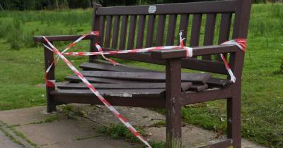 Outrage as memorial benches in East Kilbride park destroyed by vandals - www.dailyrecord.co.uk