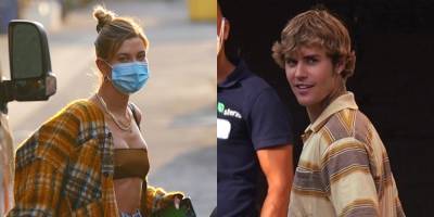Justin & Hailey Bieber Get Their Temperatures Check While Arriving at a Studio - www.justjared.com - Los Angeles