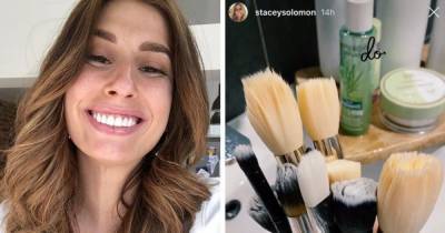 Stacey Solomon uses this £4 body product to perfectly clean her dirty make-up brushes - www.ok.co.uk