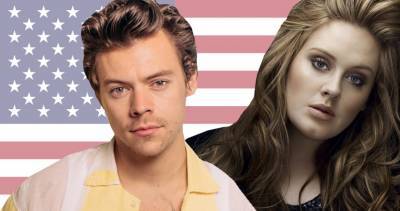 Harry Styles matches Adele by pulling off a rare chart feat with Billboard Hot 100 Number 1 Watermelon Sugar - www.officialcharts.com - Britain - USA