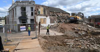 Bulldozers move in on former Hamilton Advertiser building - www.dailyrecord.co.uk - county Campbell