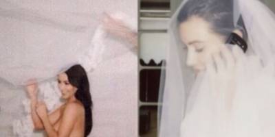 Kim Kardashian Shares Intimate Snaps from Her 2014 Wedding Dress Fitting - www.harpersbazaar.com