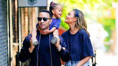 Chrissy Teigen’s Daughter Luna, 4, Plays With Mom’s Growing Baby Bump Says ‘Hi Baby’ While They Cook - hollywoodlife.com