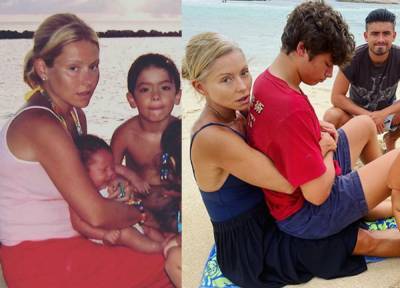 Kelly Ripa Hilariously Recreates 17-Year-Old Beach Pic With Her Grown Kids — Look! - perezhilton.com