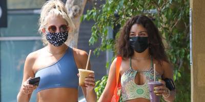 Vanessa Hudgens Channels The 1970s With Her Retro Workout Outfit - www.justjared.com - Los Angeles