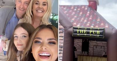 Scarlett Moffatt throws mum Betty an incredible surprise 50th birthday party with inflatable pub and silent disco - www.ok.co.uk