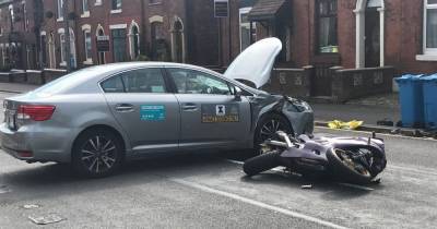 Two people taken to hospital after crash on busy road - www.manchestereveningnews.co.uk - Manchester