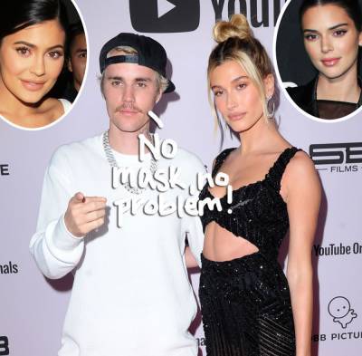 Justin & Hailey Bieber Forget Social Distancing Guidelines To Party With Kylie Jenner, Kendall Jenner, & More Stars - perezhilton.com