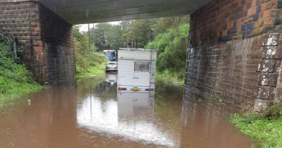 Vehicles trapped in flooding on Scots road as Storm Francis sweeps across country - www.dailyrecord.co.uk - Britain - Scotland