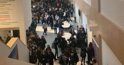 Worried parent blasts Scots school after shocking picture shows pupils packed into main entrance - www.dailyrecord.co.uk - Scotland