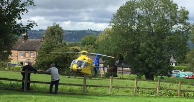 Man in 20s taken to hospital as air ambulance called out in major emergency services response - www.manchestereveningnews.co.uk - Manchester