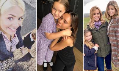 Stylish star mums on the school run – from Victoria Beckham to Holly Willoughby - hellomagazine.com