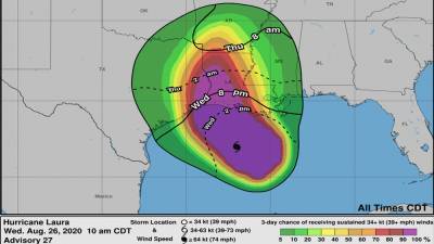 Hurricane Laura Bears Down On Gulf Coast With “Unsurvivable Storm Surge”; Evacuations Ordered & Productions Halted - deadline.com - county Gulf