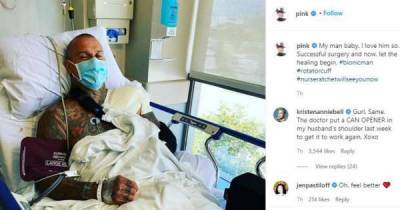 Pink dubs husband Carey Hart 'bionic man' after 'successful' shoulder surgery - www.msn.com
