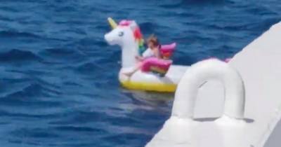 Child found drifting in the sea on unicorn inflatable by shocked boat crew - www.dailyrecord.co.uk - Greece - county Gulf