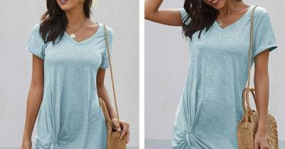 This No. 1 Bestselling T-Shirt Dress Has an Unexpected Twist — Literally - www.usmagazine.com