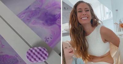 Stacey Solomon uses this 'magic' £3.50 bath rock to transform her tub lilac in ultimate mum’s night in - www.ok.co.uk