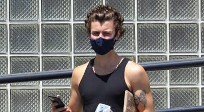 Shawn Mendes Shows Off His Muscles During Day at the Studio - www.justjared.com - Malibu - city Glendale