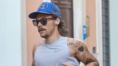 Harry Styles Appears Unrecognizable With Mustache While Jogging Through Rome — See Pic - hollywoodlife.com - Italy - Rome