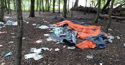 Outrage as mindless 21st birthday yobs trash scenic Cammo estate beauty spot after camping party - www.dailyrecord.co.uk - Scotland