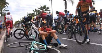 Poels continues racing with broken rib, bruised lung after crash-marred Tour de France opener - www.msn.com - France - Bahrain