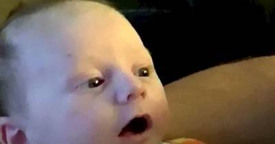 Incredible moment baby aged just eight weeks old appears to say first word - www.manchestereveningnews.co.uk