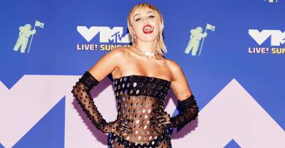 Miley Cyrus Wears Completely Sheer Dress for VMAs 2020 Red Carpet! - www.justjared.com