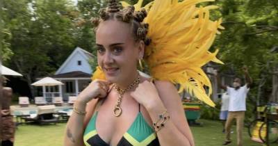 Adele divides fans as she wears Jamaican flag bikini and Bantu knots hairstyle in latest snap - www.ok.co.uk - Jamaica