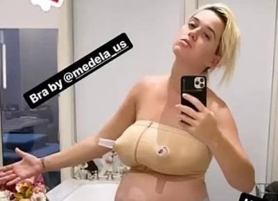 Katy Perry shows off post baby body in nursing bra five days after giving birth - evoke.ie