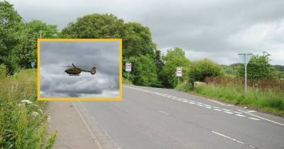 Biker taken to hospital following crash as cops and air ambulance called - www.dailyrecord.co.uk